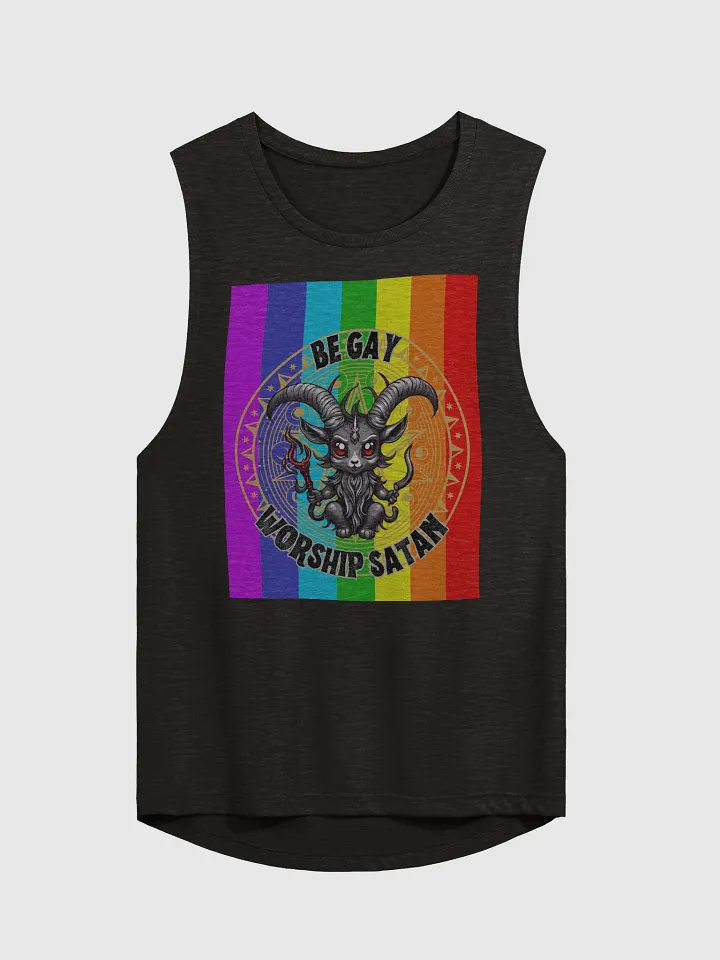 Be Gay Worship Satan Wide Strap Womens Tank product image (1)