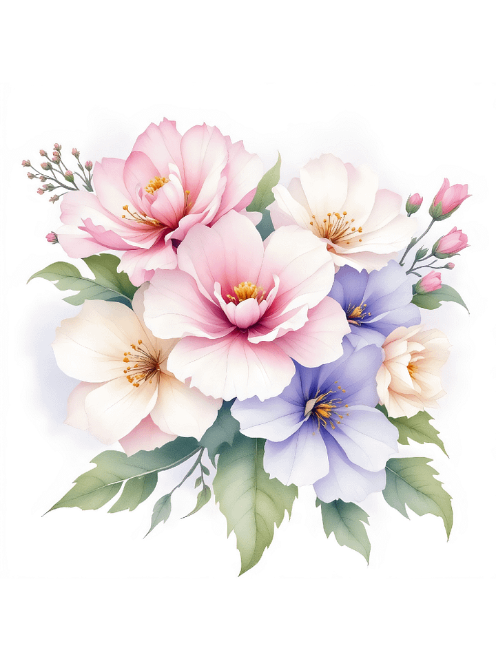 16 Watercolor Begonia Clipart, Floral Bouquet Digital Download, Pink Flower Illustrations, Wedding Invitations, Scrapbooking, Card Making product image (2)