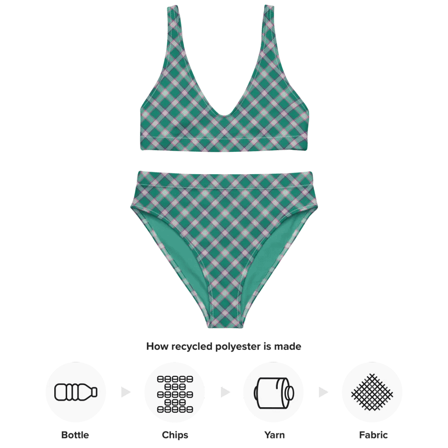Emerald Green and Purple Plaid Bikini product image (10)