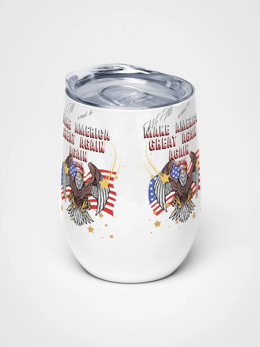 Patriotic Double-Wall Wine Tumbler eagle design dads moms product image (5)
