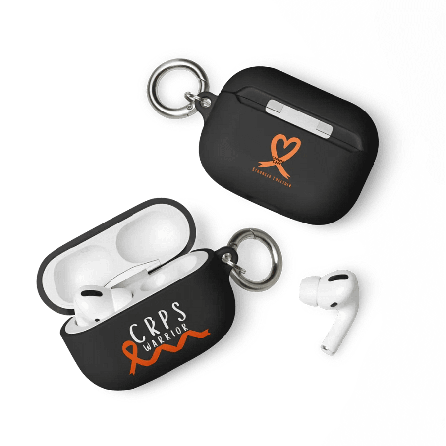 CRPS Warrior Bottom Ribbon Airpods Case- White Print product image (3)