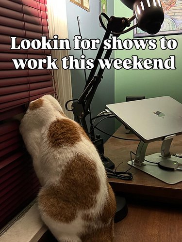 I have a fun shaped hole in my schedule for this week and I’m looking for a Saturday event to do live painting or vending. (A...