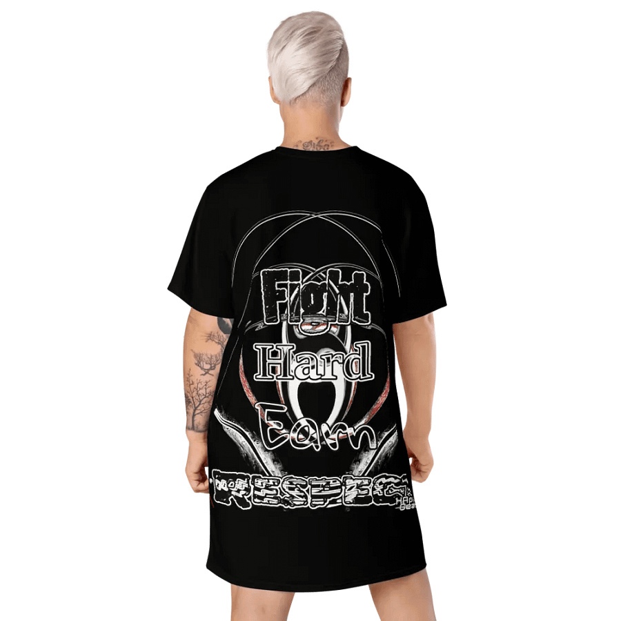 Fight Hard Earn Respect - Black - T-Shirt Dress product image (10)