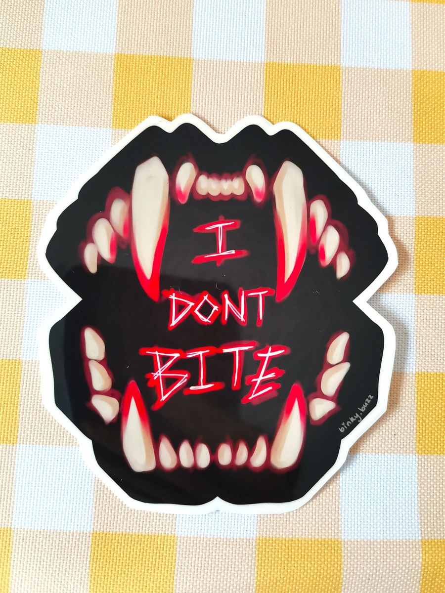 I Don't Bite Jumbo Sticker product image (1)