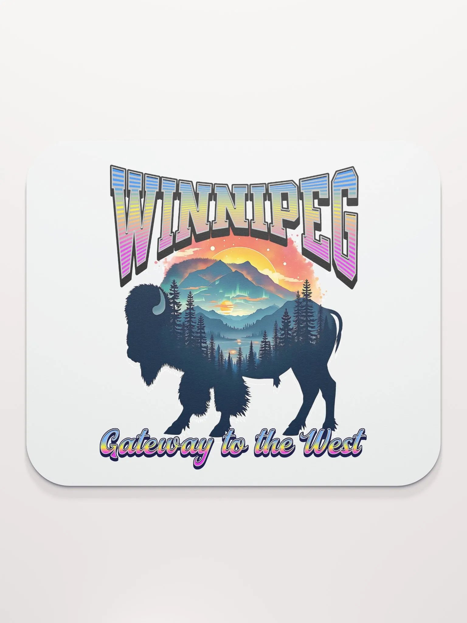 Winnipeg Gateway To The West Bison Adventure Mouse Pad product image (1)