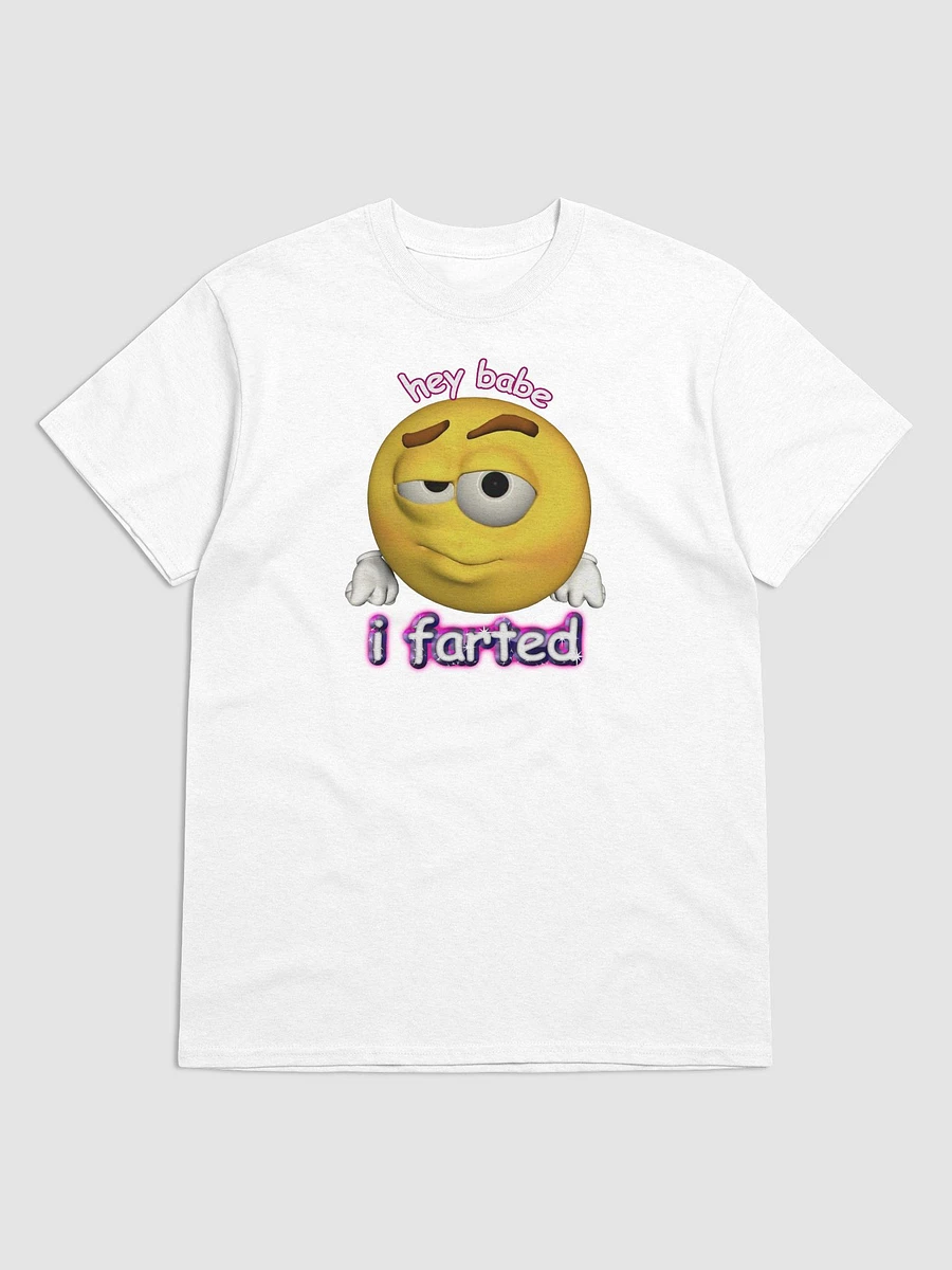 Hey babe I farted cursed emote T-shirt product image (1)