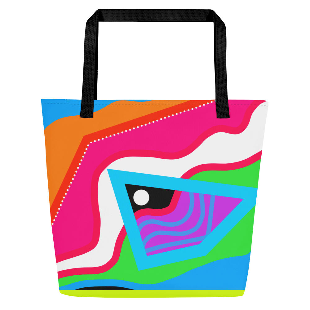 Vibrant Geometric Waves Tote Bag product image (3)