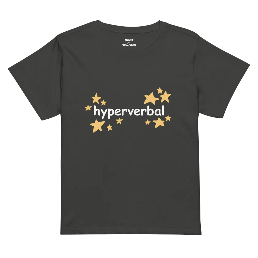 hyperverbal (comic sans and stars) printed waist-length tee product image (1)