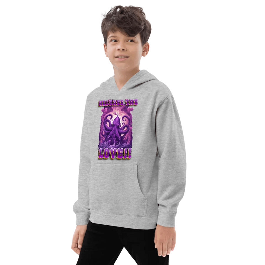 Heart of the Kraken Kids Fleece Pullover Hoodie product image (3)