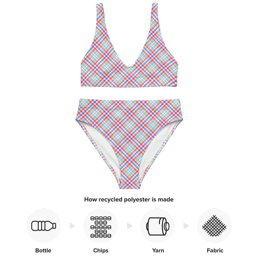 Purple, Pink, and Blue Plaid Bikini product image (10)