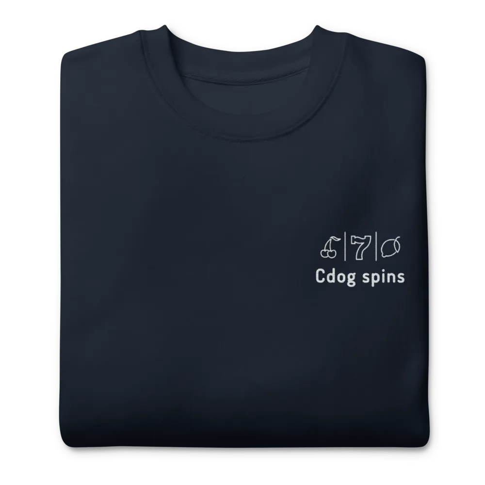 Cdog Spins Sweatshirt Embroided Navy Full Logo product image (10)