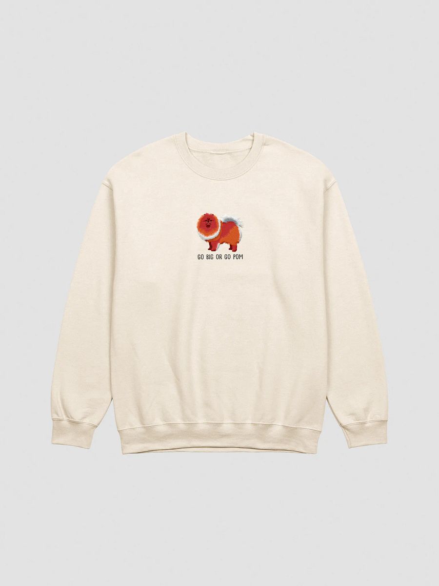 Go Big or Go Pom Sweatshirt (Embroidered) of a Pomeranian(Red) product image (13)