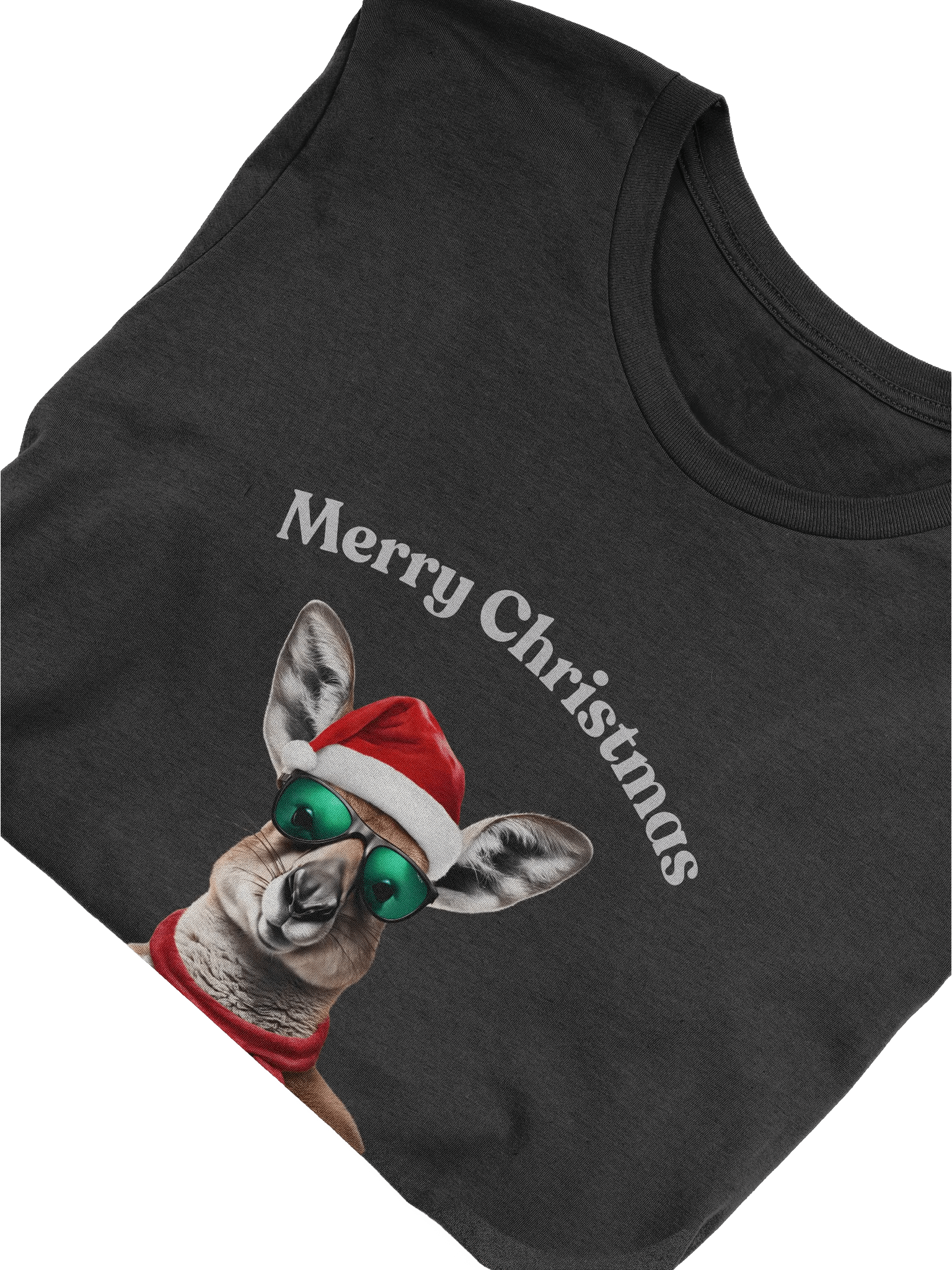 Festive Kangaroo Merry Christmas T-Shirt - Silver product image (5)