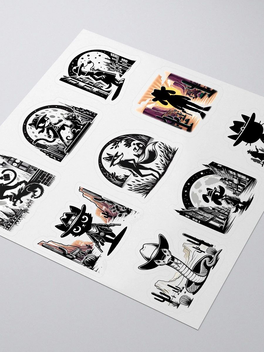 Vintage Black and White Cartoon Stickers product image (3)