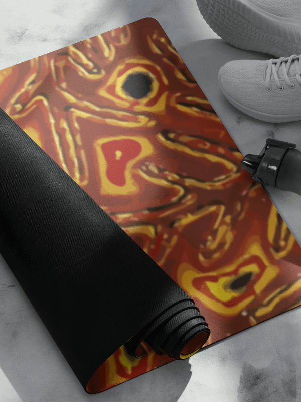 Japanese Fiery Abstract Yoga Mat product image (2)