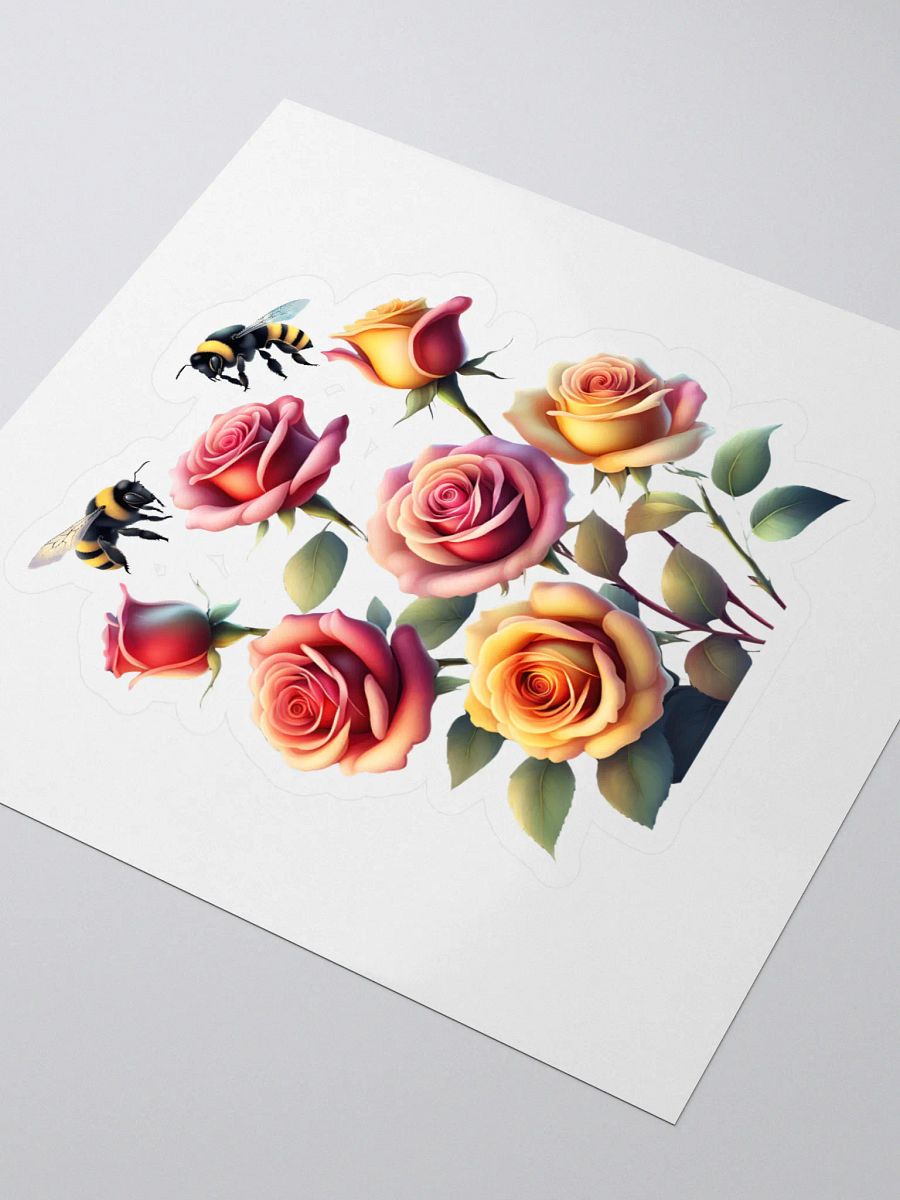 Honey Bees and Roses Graphical Design Sticker product image (3)