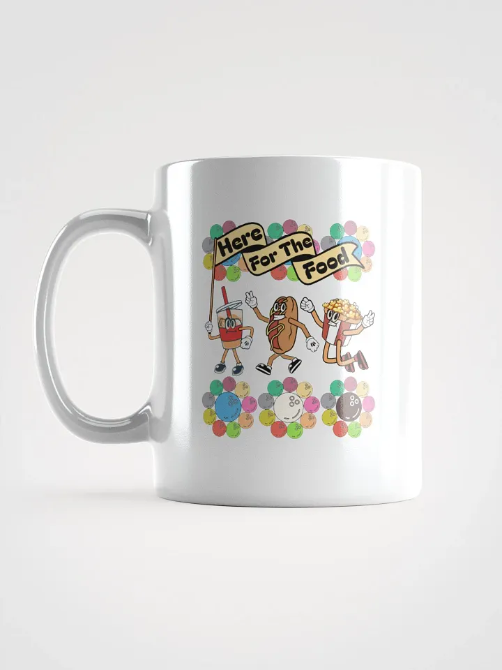 Here For The Food Bowling Foodie Fun White Glossy Mug product image (1)
