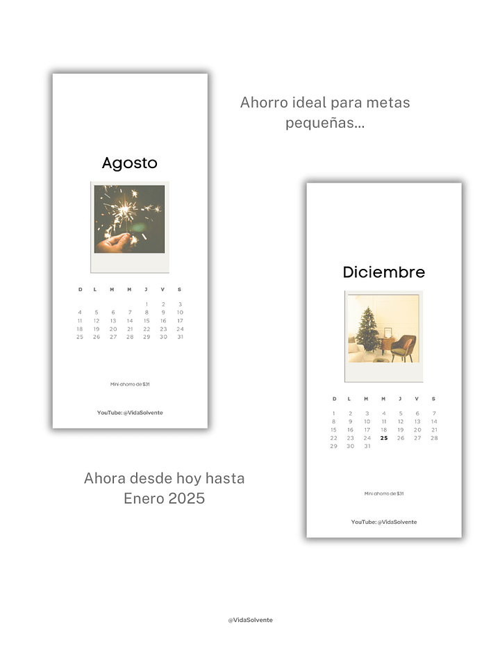 Retos de ahorro mensual (AGOSTO 2024 - ENERO 2025) product image (2)