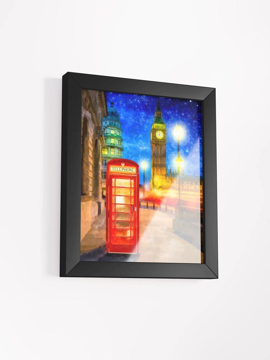 London Phone Box Art – Big Ben At Night Framed Poster product image (27)