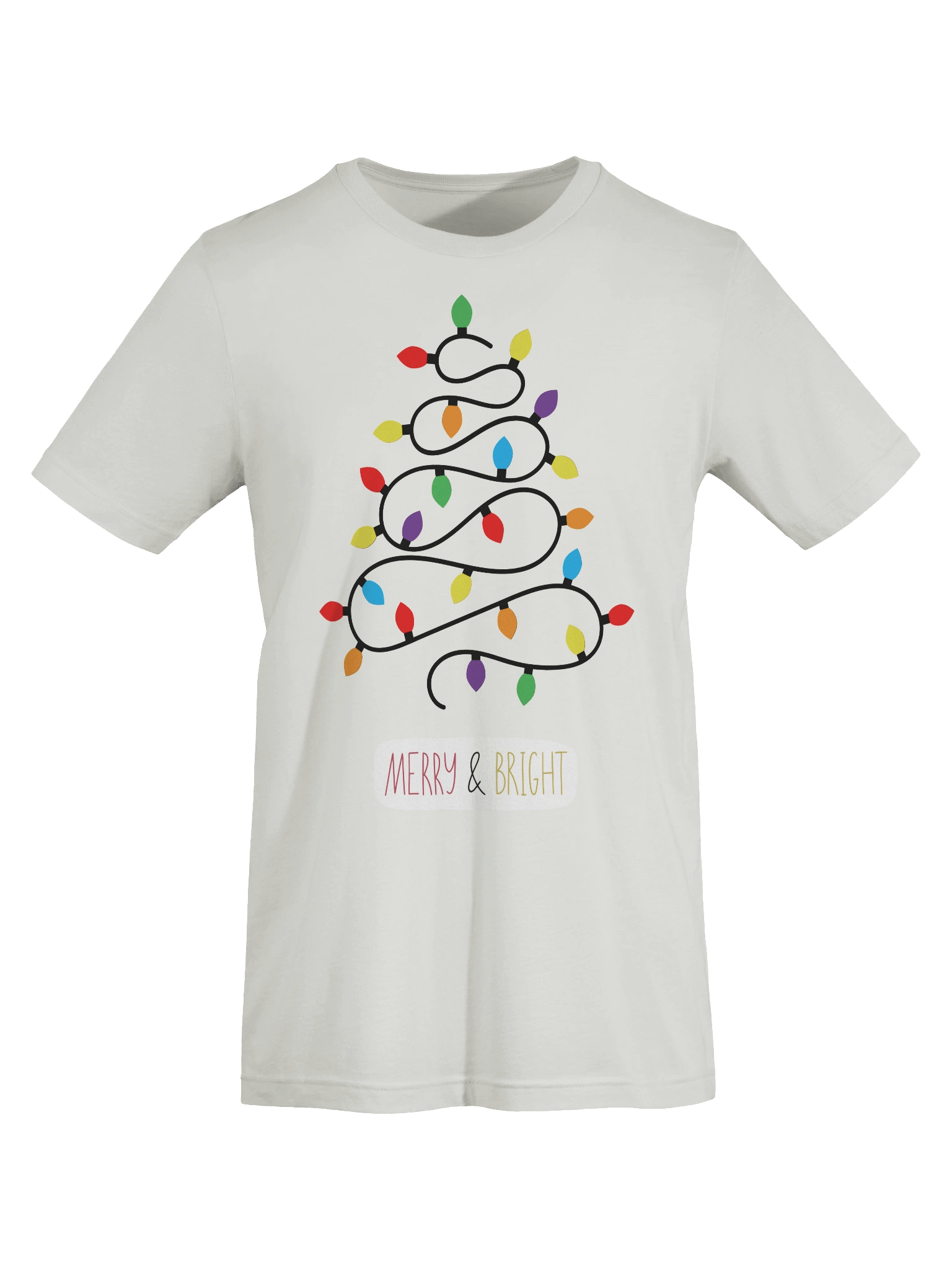 MERRY & BRIGHT Christmas Tree Dot T-Shirt product image (49)