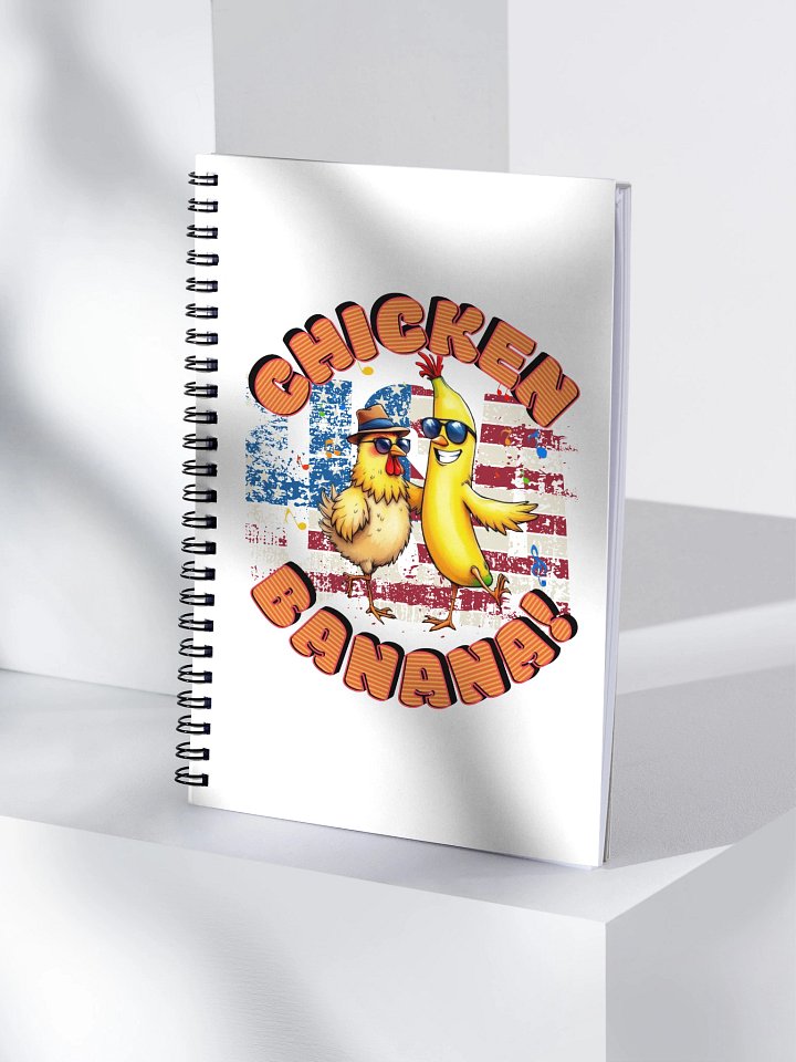 Chicken Banana USA Flag Spiral Notebook product image (1)