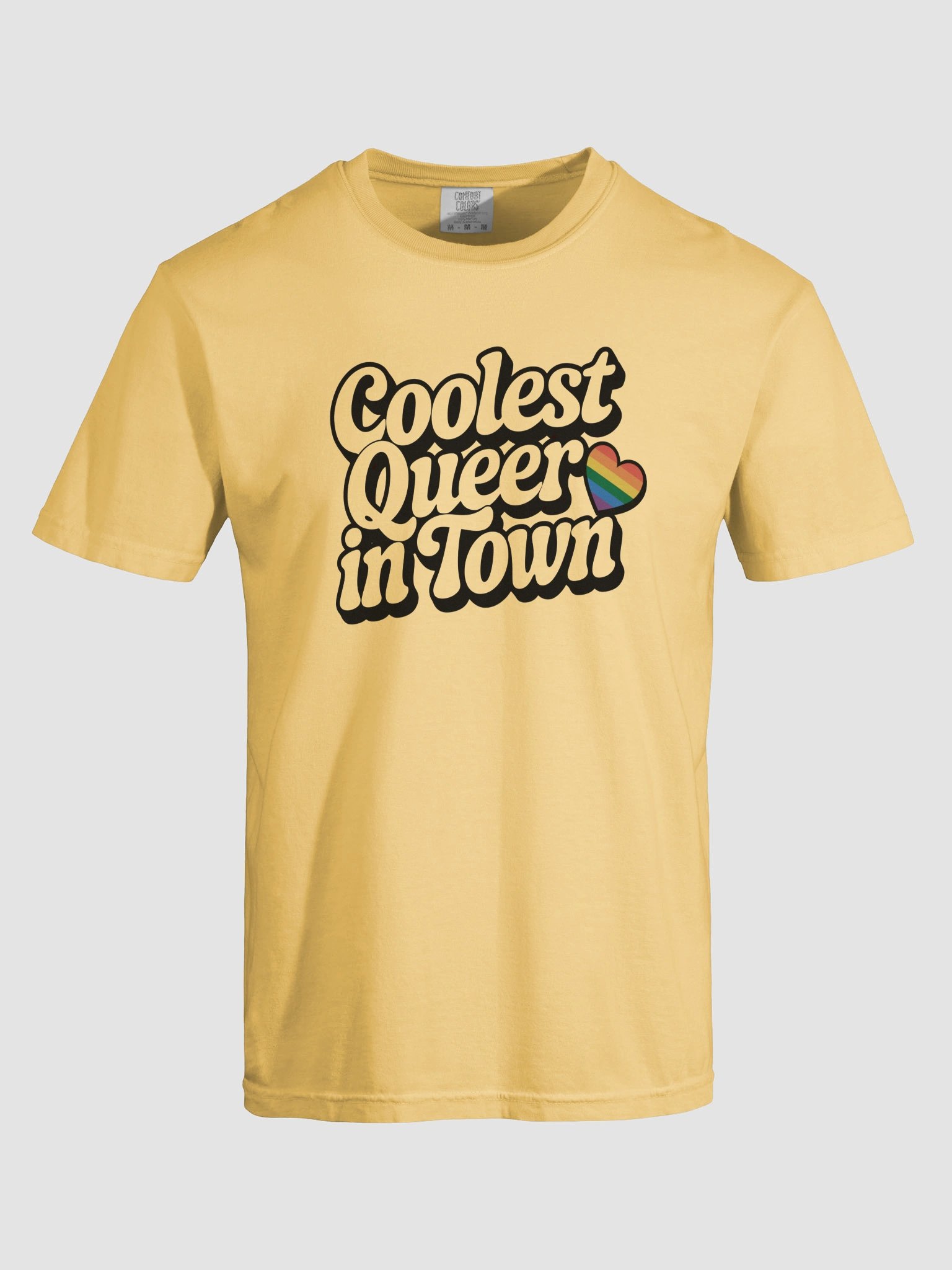 Coolest Queer in Town Rainbow Heart T-Shirt product image (37)