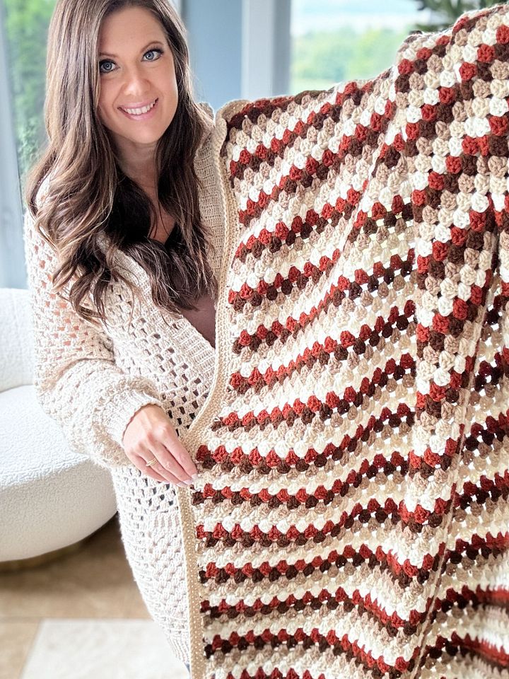 Fall For Granny Blanket Crochet Pattern product image (1)