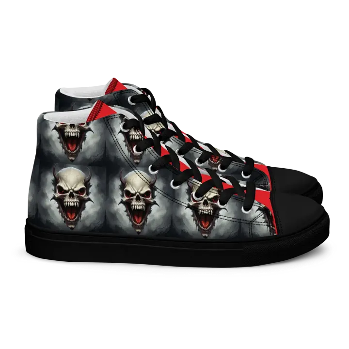 Demon Skull Men's High Top Canvas Shoes product image (2)