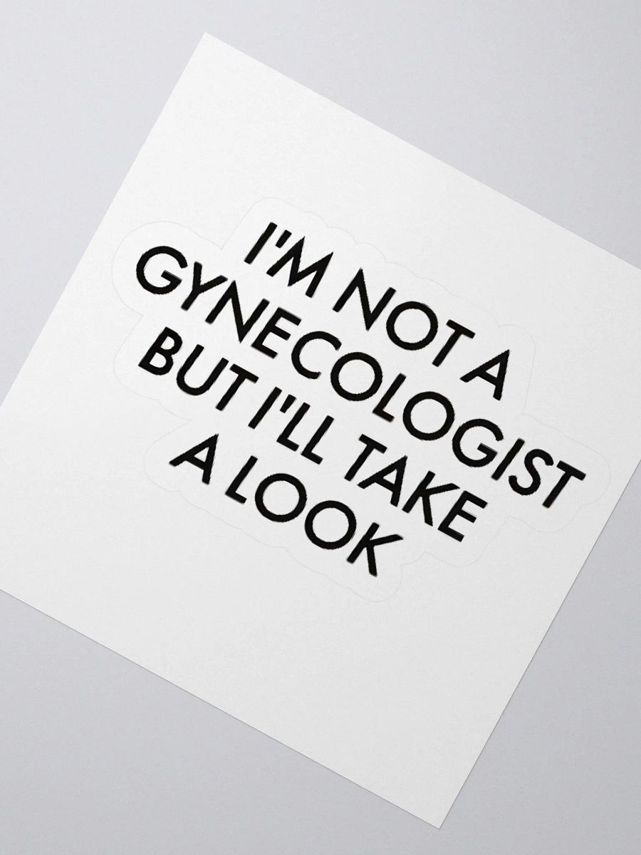 I'm Not A Gynecologist But I'll Take A Look Sticker product image (2)