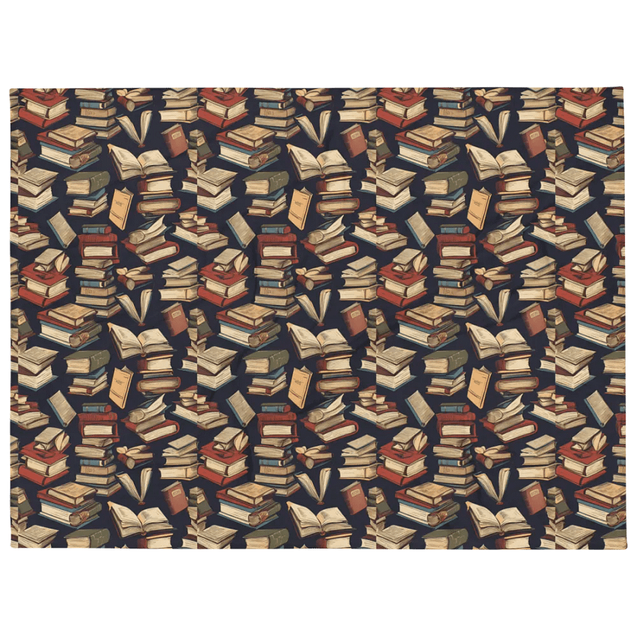 Books Pattern Throw Blanket product image (1)