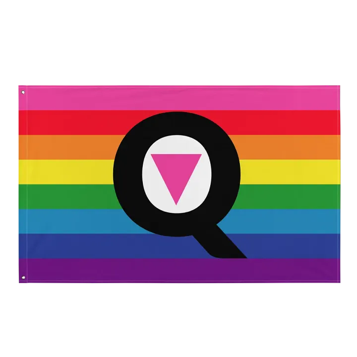 Q (Is For Queer) Rainbow Flag product image (1)