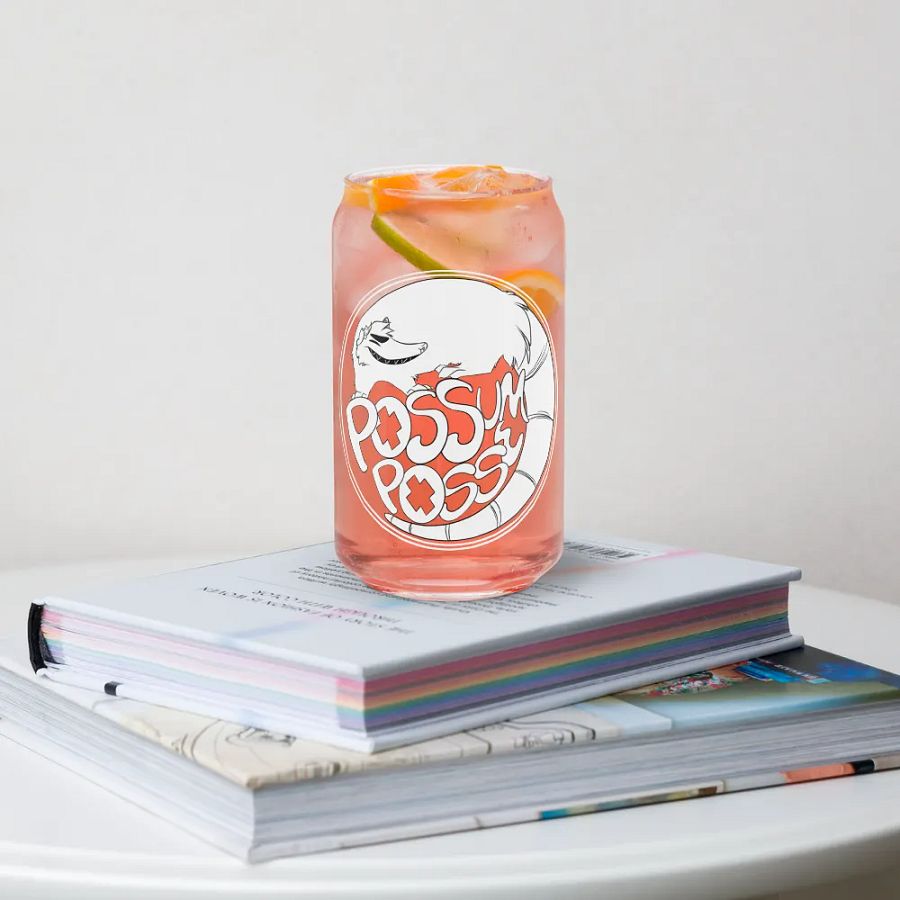 Possum Posse Can Shaped Glass WHT product image (4)