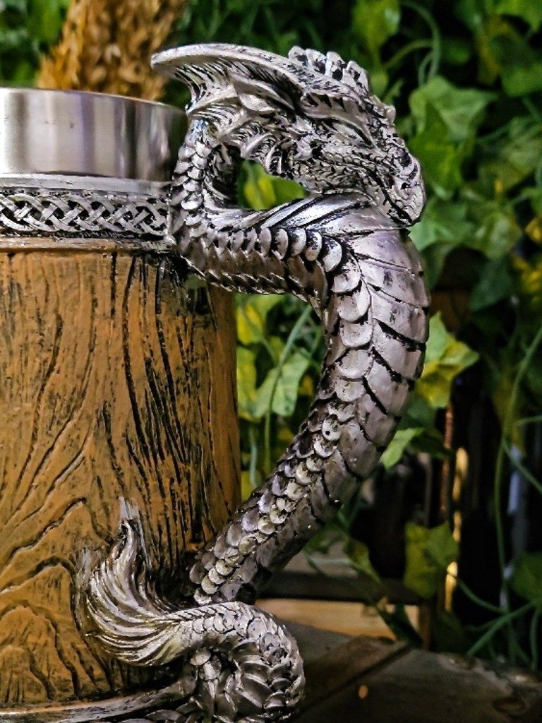 The Armored Kingdom Sandstone Brown Battleborn Dragon Mug product image (3)