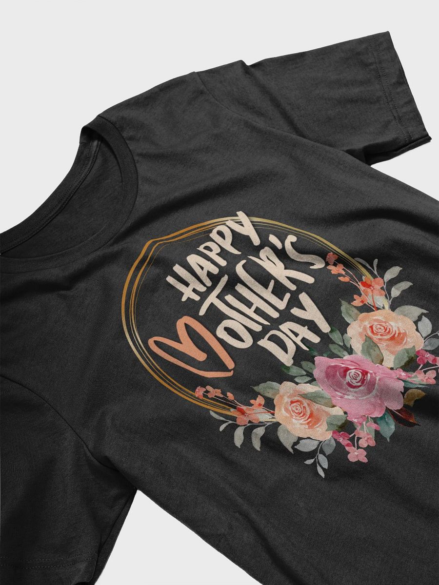 Mothers Day Floral Wreath Happy Mothers Day T-Shirt product image (3)