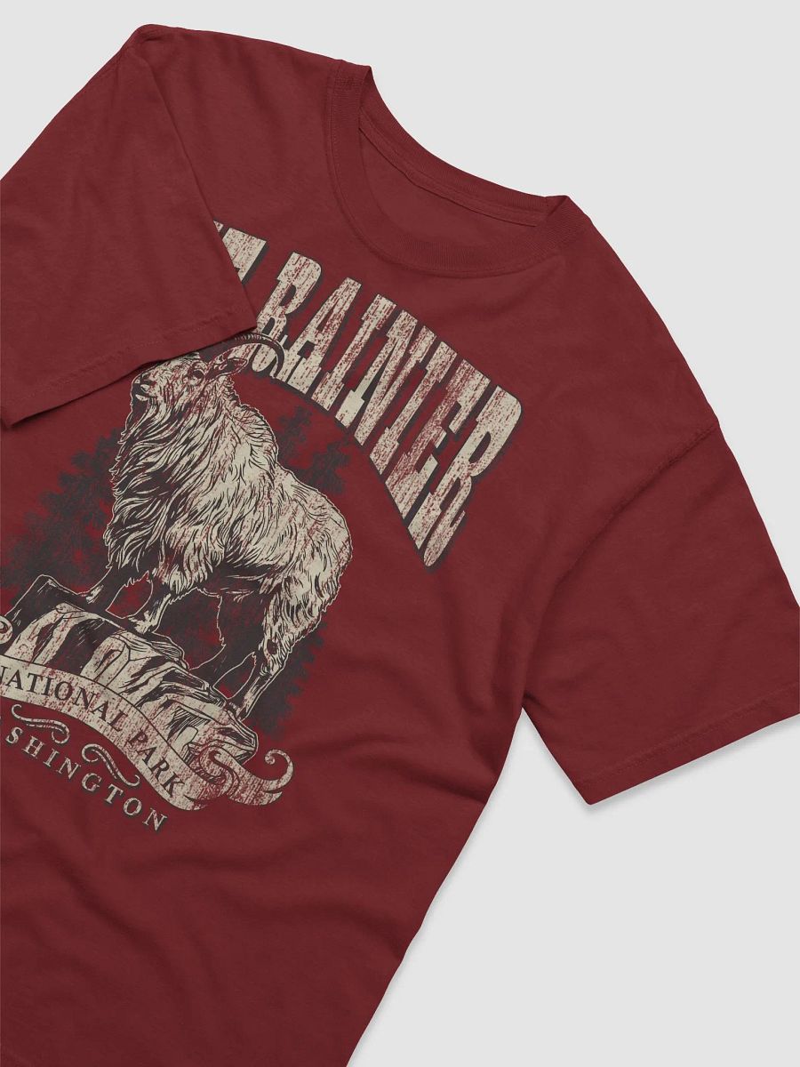 Mount Rainier National Park, Washington Tee | Vintage-Style Grunge Western Shirt of a Mountain Goat product image (13)