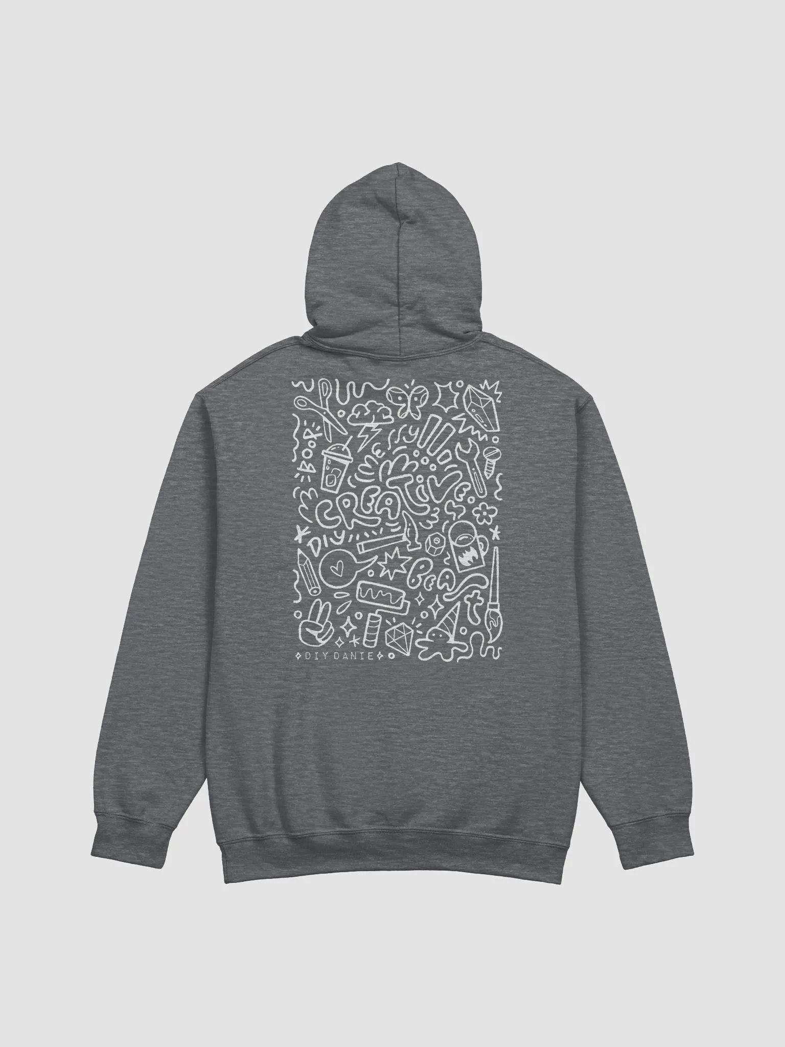 CREATIVE CHAOS HOODIE - White txt product image (3)