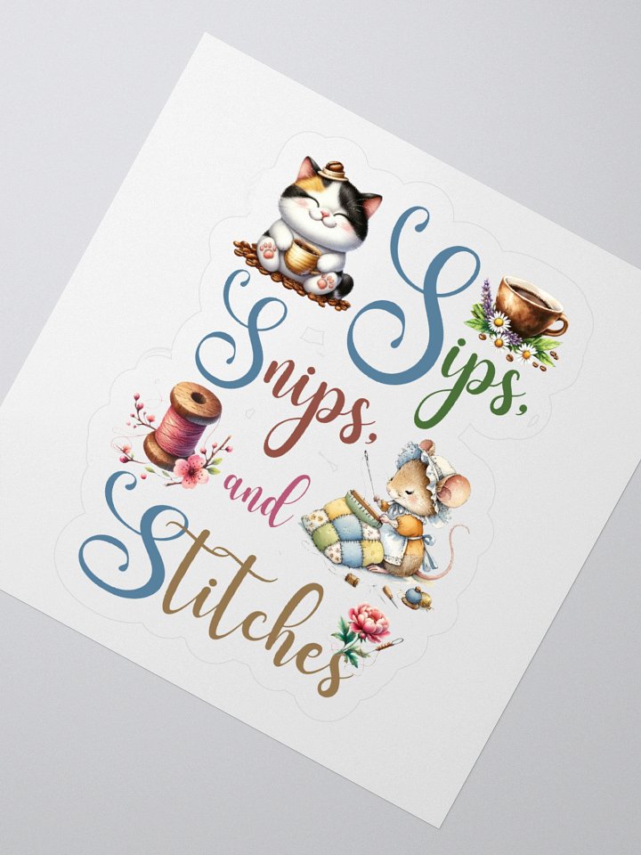 Whimsical Sips, Snips and Stitches Stickers product image (2)