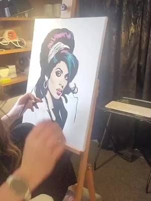 Last week's live painting #amywinhouse .