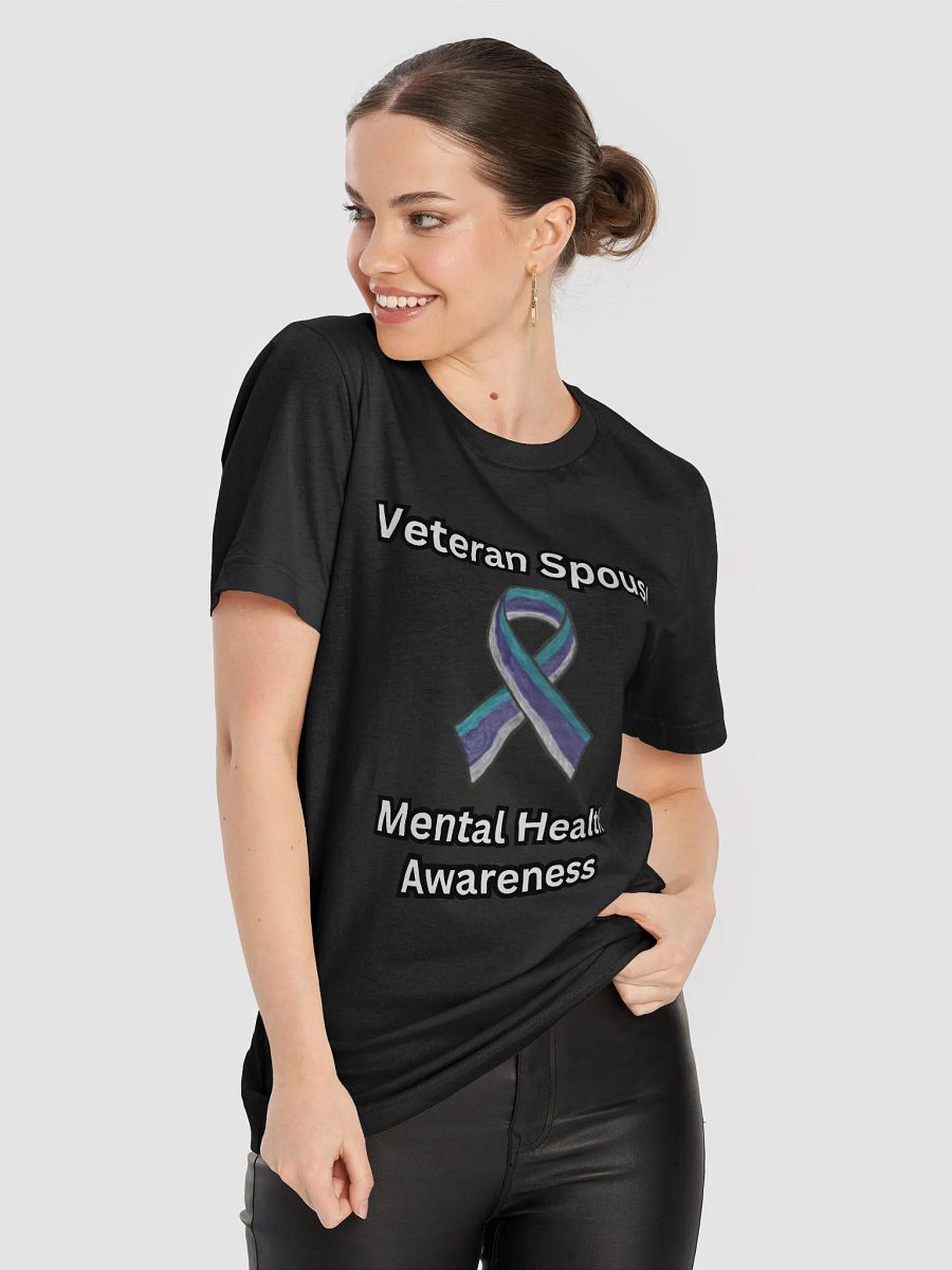 Veteran Spouse Mental Health Awareness Ribbon T-Shirt product image (5)