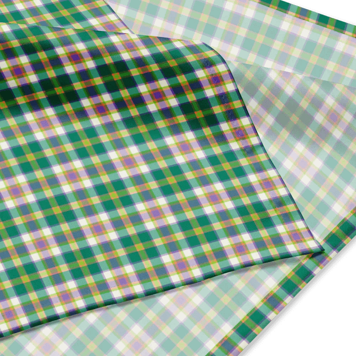 Seafoam and Purple Plaid Bandana product image (2)