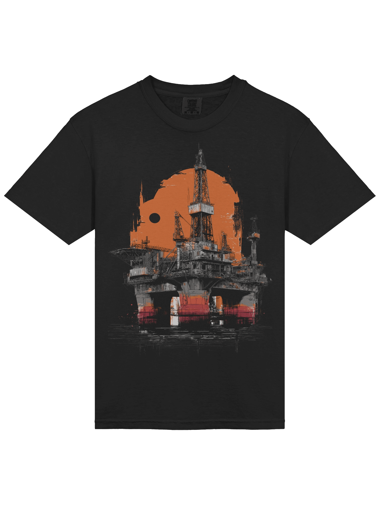 "Industrial Sunset – Oil Rig Tee product image (3)