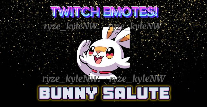 Twitch Emote BUNNY SALUTE product image (1)