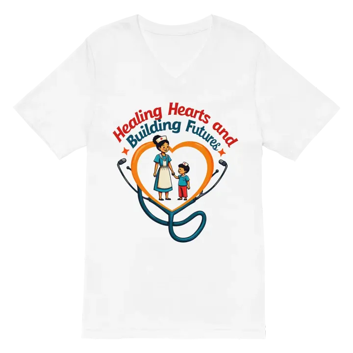 family oriented, Healing Hearts and building future V-Neck Tee product image (6)
