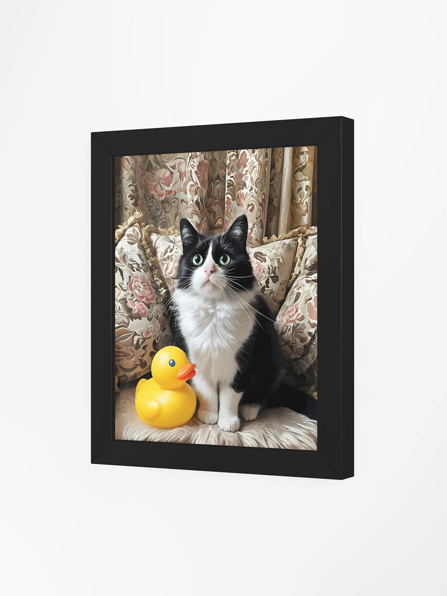 Whimsical Cat and Duck Framed Poster product image (4)