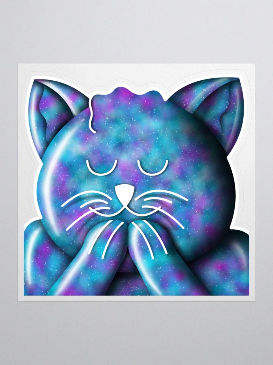 Blue Galaxy Kitty Sticker product image (3)