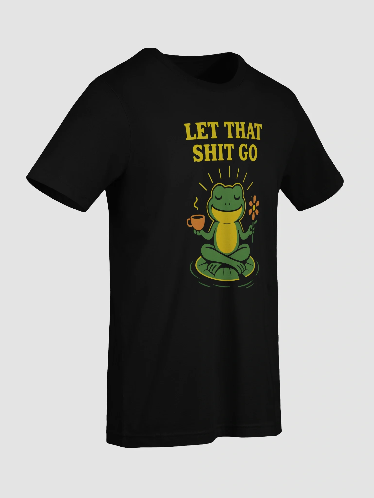 Zen Frog Let That Shit Go Signature Unisex T-Shirt product image (9)