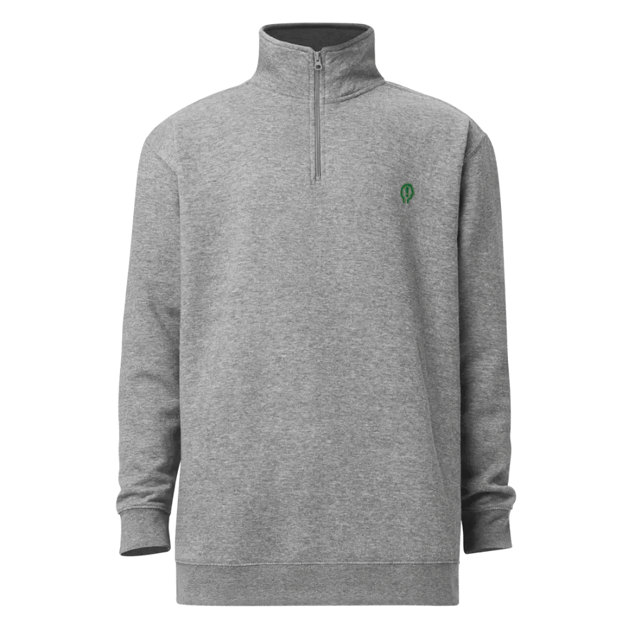 EXCLAIMING MENTALLY (leaf design) embroidered quarter zip product image (7)