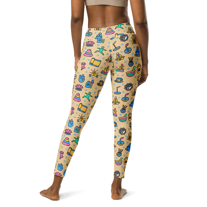 Serenity Flow High-Waisted Leggings - Yoga and Wellness Pattern Activewear product image (2)