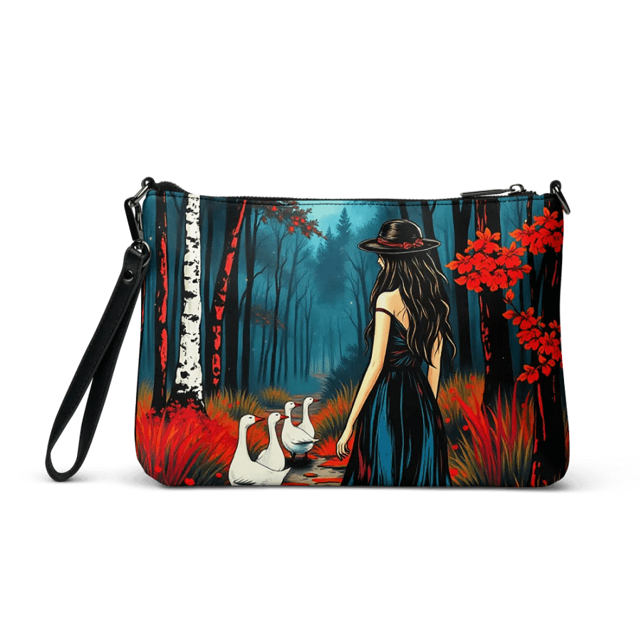 premium faux leather Enchanted Forest Wanderlust Crossbody Bag product image (3)