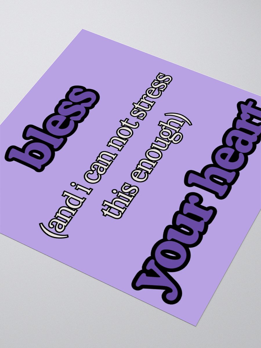 bless your heart sticker (purple) product image (2)